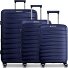  London 4 roues Set de valises 3 pièces avec soufflet d'extension Modéle dark blue