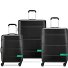  x United Colors of Benetton Now Hardside Set de valises à 4 roulettes 3 pcs. avec soufflet extensible Modéle black