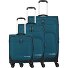  Kick Off 4 roues Set de valises 3 pièces avec soufflet d'extension Modéle petrol