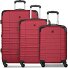  Amplar Evo 4 roulettes Set de valises 3 pièces avec soufflet d'extension Modéle ruby