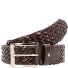  Ceinture tressée business en cuir Modéle ebony | 115 cm