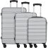  Phoenix 4 roulettes Set de valises 3 pièces Modéle silber