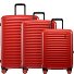  Oxygen 4 roulettes Set de valises 3 pièces avec soufflet d'extension Modéle iconic red