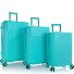  HiLite 4 roulettes Set de valises 3 pièces avec soufflet d'extension Modéle aqua breeze