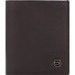  Black Square Étui pour cartes de crédit Protection RFID Cuir 9 cm Modéle dark brown