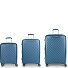  Queens 4 roulettes Set de valises 3 pièces avec soufflet d'extension Modéle azul