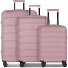  South Dakota 4 roulettes Set de valises 3 pièces avec soufflet d'extension Modéle rose gold