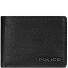  Porte-monnaie RFID en cuir 12 cm dépliant avec poche zippée Modéle black