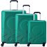  x United Colors of Benetton Fabrica Ensemble de valises à 4 roulettes 3 pcs. Modéle green