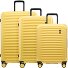  Oxygen 4 roulettes Set de valises 3 pièces avec soufflet d'extension Modéle yellow