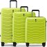  Exo 4 roulettes Set de valises 3 pièces avec soufflet d'extension Modéle cyber lime