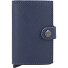  Miniwallet Étui pour cartes de crédit Protection RFID Cuir véritable 6.5 cm Modéle navy