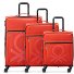  x United Colors of Benetton Color Block Set de valises à 4 roulettes 3 pcs. Modéle red