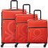  Delsey Paris x United Colors of Benetton 4 roues Set de valises 3 pièces avec soufflet d'extension Modéle red