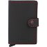  Miniwallet Étui pour cartes de crédit Protection RFID Cuir 6.5 cm Modéle black red
