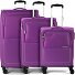  Air Wave 4 roues Set de valises 3 pièces avec soufflet d'extension Modéle purple-aqua