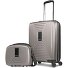  Essentials 14 Set de valises 2 pcs. trolley cabine avec soufflet extensible & Beautycase Modéle coffee grey metallic
