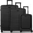  London 4 roues Set de valises 3 pièces avec soufflet d'extension Modéle deep black