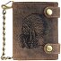  Porte-monnaie Vintage Indian en cuir 10 cm Modéle braun