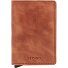  Slimwallet Étui pour cartes de crédit Protection RFID Cuir 6.5 cm Modéle cognac silver