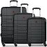  Amplar Evo 4 roulettes Set de valises 3 pièces avec soufflet d'extension Modéle black