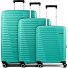 Roadrush 4 roues Set de valises 3 pièces avec soufflet d'extension Modéle aqua turquoise