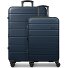  Miami 4 roulettes Set de valises 2 pièces avec soufflet d'extension Modéle navy blue