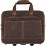  Vintage 2 roulettes Trolley d'affaires 33 cm Compartiment pour ordinateur portable Modéle braun