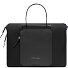  Lyra Attaché-case Cuir véritable 42 cm Compartiment ordinateur avec soufflet d'extension Modéle black
