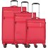  Silhouette 4 roulettes Set de valises 3 pièces avec soufflet d'extension Modéle red