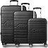  Seattle 4 roues Set de valises 3 pièces Modéle black