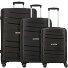  Leon 4 roulettes Set de valises 3 pièces Modéle schwarz