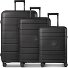  Essentials 11 4 roues Set de valises 3 pièces avec soufflet d'extension Modéle black