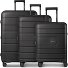  Essentials 11 4 roues Set de valises 3 pièces avec soufflet d'extension Modéle black