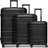  Essentials 11 4 roulettes Set de valises 3 pièces avec soufflet d'extension Modéle black