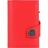  Click & Slide Porte-cartes de crédit RFID en cuir 6,5 cm Modéle coral-red