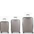  Queens 4 roulettes Set de valises 3 pièces avec soufflet d'extension Modéle champagne