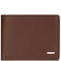  Leather Essentials QF Portefeuille RFID en cuir 12 cm dépliant avec poche zippée Modéle cognac