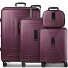  Essentials 14 Set de valises à 4 roulettes + Beautycase 4 pcs. avec soufflet extensible Modéle aubergine metallic