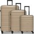  Essentials 11 4 roues Set de valises 3 pièces avec soufflet d'extension Modéle beige