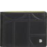  Up! Porte-monnaie Protection RFID Cuir 11 cm Modéle black-bright yellow