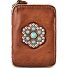  Tosca Porte-monnaie Protection RFID Cuir véritable 13 cm Modéle cognac
