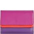  Double Flap Wallet Porte-monnaie en cuir 13 cm Modéle sangria multi