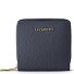  Bologna Leather Medium Porte-monnaie Zip-Around en cuir 10 cm Modéle navy