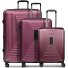  Essentials 14 4 roulettes Set de valises 3 pièces avec soufflet d'extension Modéle aubergine metallic