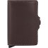  Twinwallet Original Porte-cartes de crédit Porte-monnaie RFID en cuir 6,5 cm Modéle chocolate