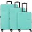  Sunset Hills 4 roulettes Set de valises 3 pièces Modéle mint green