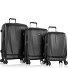  Vantage 4 roulettes Set de valises 3 pièces avec soufflet d'extension Modéle black
