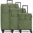 Essentials 12 THREE SET 4 roulettes Set de valises 3 pièces avec soufflet d'extension Modéle olive