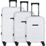  Strz by Asteroid 4 roulettes Set de valises 3 pièces avec soufflet d'extension Modéle pearl white